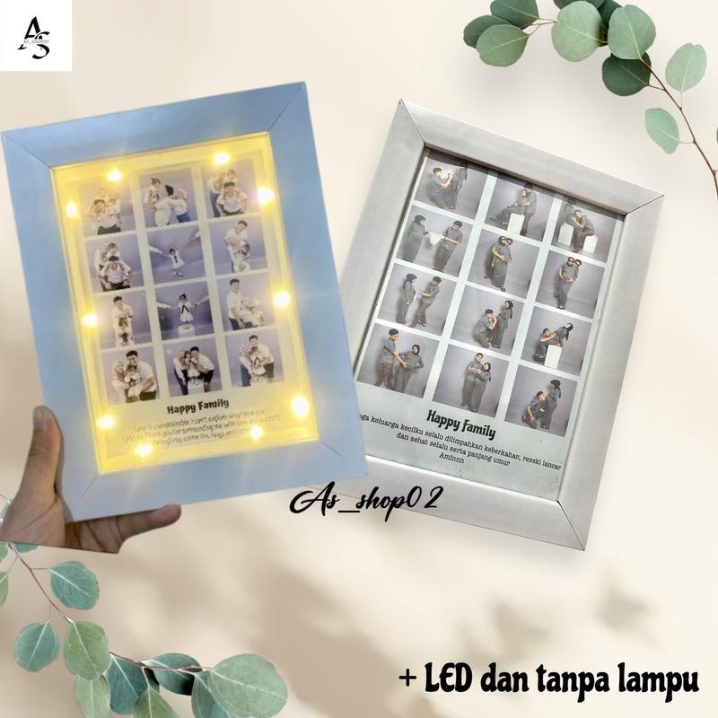 ￼KADO GRID Foto Frame + LED | 12 Foto Frame/ GIFT FRAME / Kado Ulangtahun / Wisuda / Graduation/ Pernikahan / Anniversary / Foto GIFT BOX pvc untuk dinding kamar tidur unicorn wallpaper 0