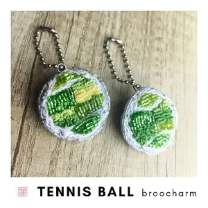 Exobrooch Tennis Ball Broocharm | Brooch & Charm | Keychain