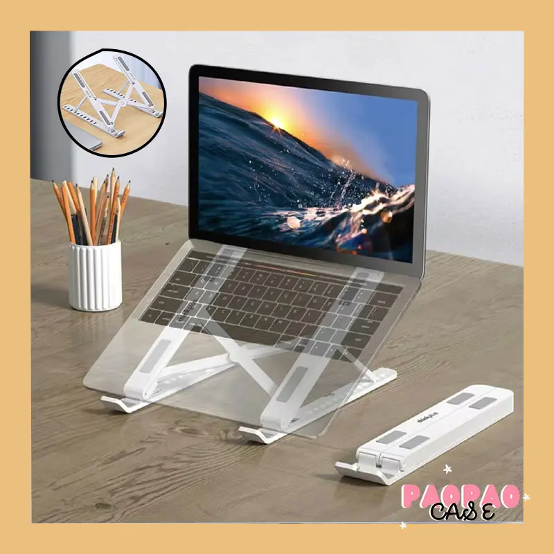 Paopao CasePROMO Laptop Stand Riser Foldable Adjustable Plastik 12-17Inch 7 Level - NUOXI TERMURAH Vusign Adjustable Laptop Stand / Holder / Dudukan Laptop Tablet Portable Kapasitas 40 kg Alumunium VS780