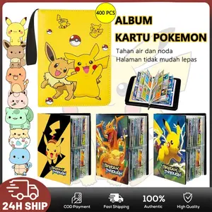 400 PCS Kartu Pokemon/Pokemon Cards Booster Pack Evolutions  Buku Album Kartu Pokemon Kartu Game Catatan Album Pokemon Book Cards Holder Card Album Game Card