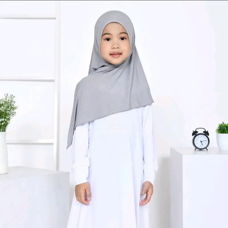 PAKET HEMAT 3 PCS Hijab Segitiga Instan Anak 1-10 Tahun Jersey Premium Label Akrilik Nyaman 1