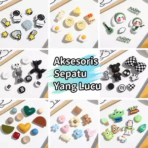Aksesoris dekorasi sepatu DIY kreativitas kartun dekoratif gesper lucu aksesoris sandal wanita Model Real
