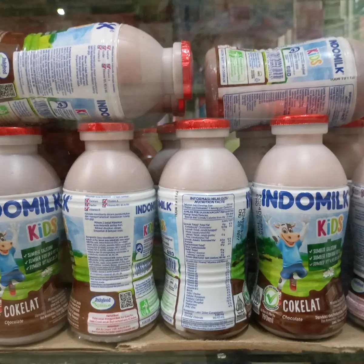dapat 24 botol indomilk botol 190ml ada 3 rasa