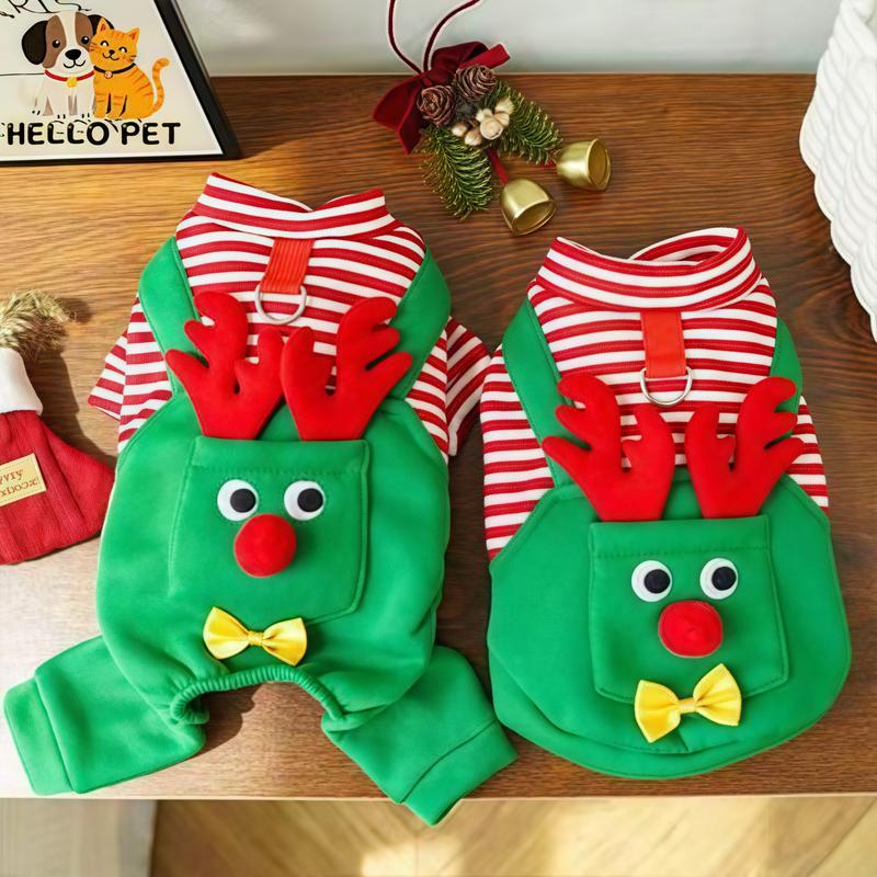 Quần áo Giáng sinh cho chó và mèo đồ cho thú cưng mùa thu và mùa đông gấu bông Giáng sinh biến hình Vui Nhộn và Mới cho năm 2025