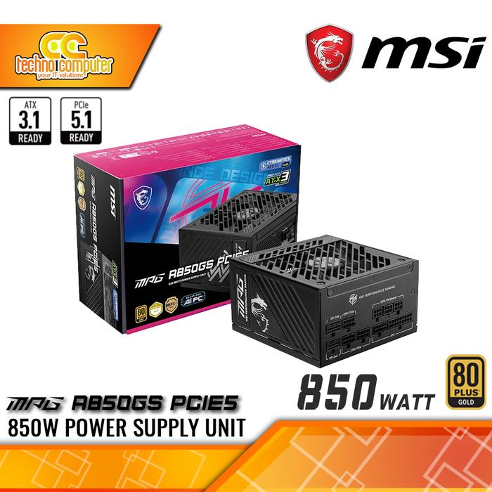 Gambar POWER SUPPLY MSI MPG A850GS PCIE5 850W 80+ Gold ATX 3.1/PCIe 5.1 - Full Modular dari Techno Computer Bali Kota Denpasar Tokopedia