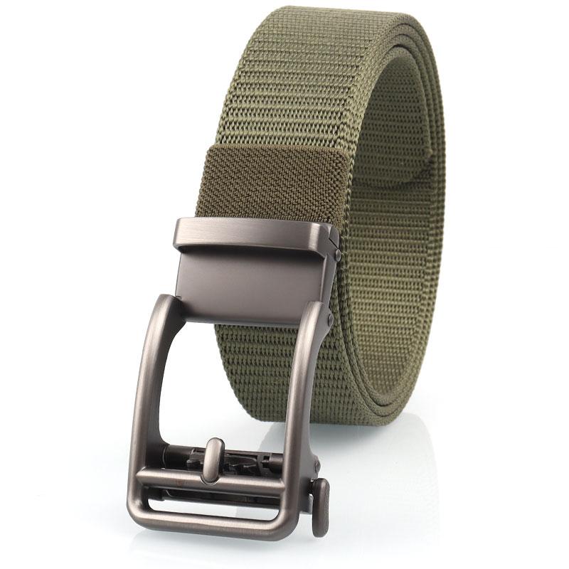 Product Introduction of Canvas belt men&#39;s automatic buckle belt young and middle-aged business casual versatile Korean style trendy student military training belt 7
