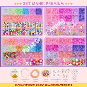 PGX - DIY Craft Kit Gelang Manik Manik Aesthetic - Manik Manik Pasir 1 Box Lengkap - Set Pernak Pernik Meronce Mote - SM001 PGX - DIY Craft Kit Gelang Manik Manik Aesthetic - Manik Manik Pasir 1 Box Lengkap - Set Pernak Pernik Meronce Mote - SM001