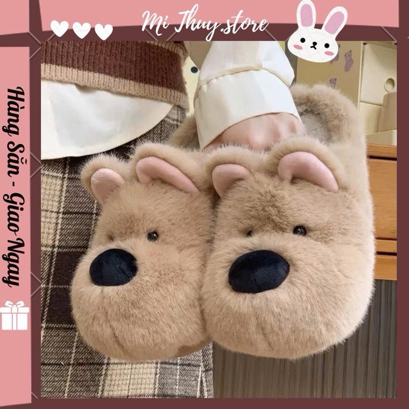  Mi Thuy Store Dép sục cún bông lông mượt dễ thương SỤC CÚN BÔNG LÔNG MƯỢT 