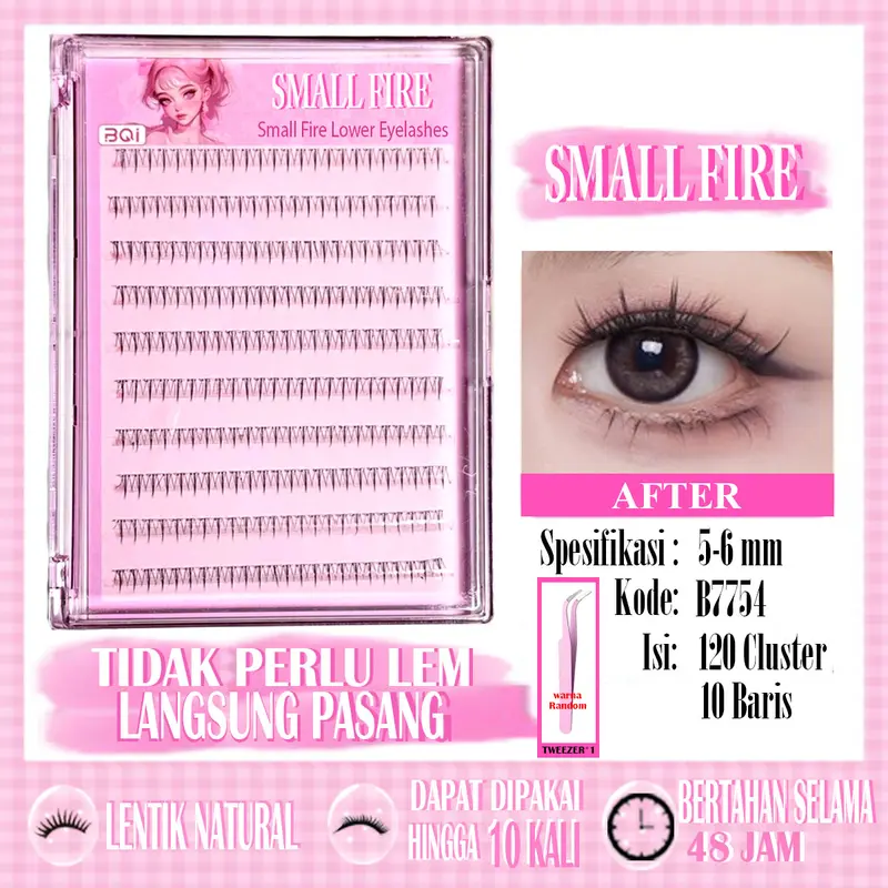 Bulumata Super Natural Eyelash Extension Bulumata mix upper lashes dan lower lashes Bulu mata palsu pemula bebas lem, bulu mata palsu dapat digunakan kembali 0