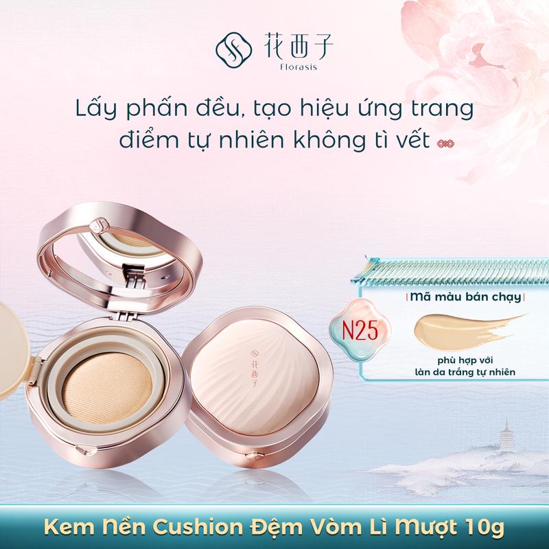 KOL Exclusive Hoa Tây Tử Kem Nền Cushion Đệm Vòm Lì Mượt Florasis