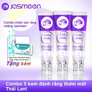 [Combo Bán Chạy] Jasmeen Kem Đánh Răng Hương Hoa Nhài/Hương Đào Trắng, Kem Đánh Răng Làm Trắng, Khử Mùi Hôi Miệng, Trị Răng Ố Vàng, Hỗ Trợ Làm Trắng Răng Thơm Miệng Dài Lâu, Combo Cho Gia Đình