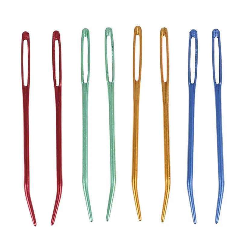 ANEKA - Jarum Rajut Crochet Alumunium Ujung Bengkok / Alumunium Needle Bent Pointed - SET