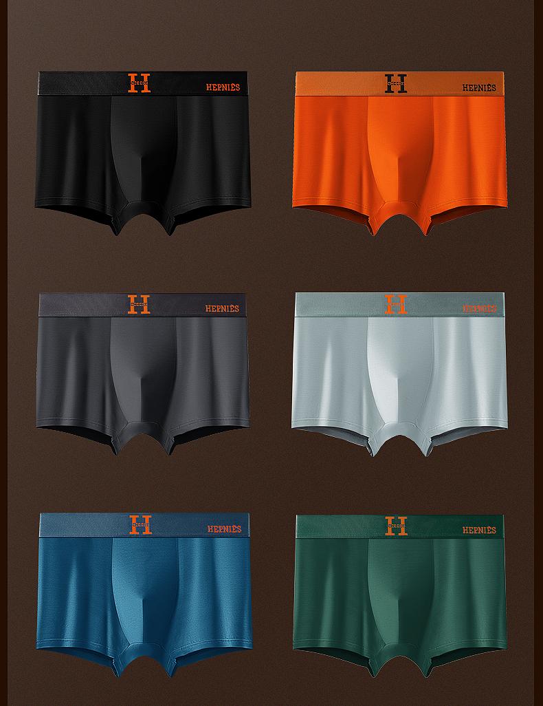 Product Introduction of [HEPNIES ISI 3PCS kemasan kotak kardus exclusive] celana boxer pria mewah berbahan sutra, trendi, menyerap keringat, dan sejuk, boxer pria berkualitas tinggi gaya Korea 10