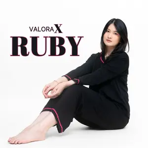 Pajamas Valora X Ruby Panjang Setelan Baju Tidur Bahan Rayon Twill Premium Nyaman dipakai Tidur Wanita Lembut