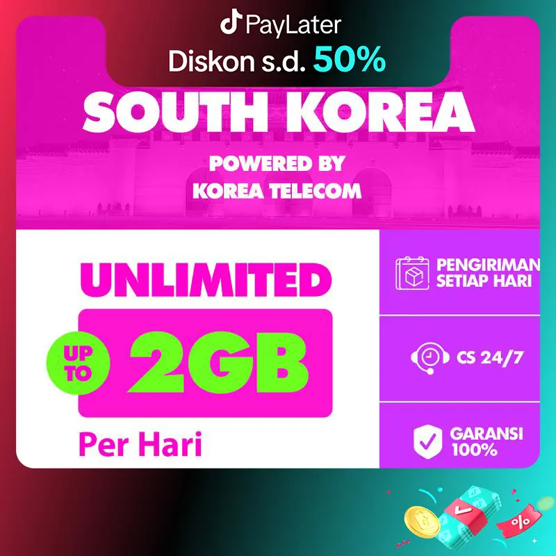 SIM Card Korea Selatan Unlimited | Simcard Korea Selatan Unlimited 4G 5G | Sim Card South Korea | DIGITRAVEL Sim Card Korea