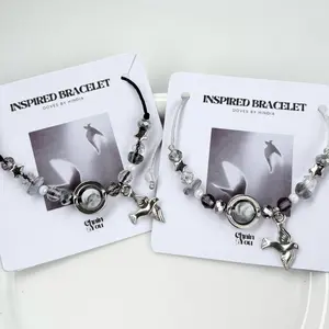 Gelang Couple Hindia - Doves | Hindia Inspired Bracelet | Gelang Tali Serut Hindia Cincin