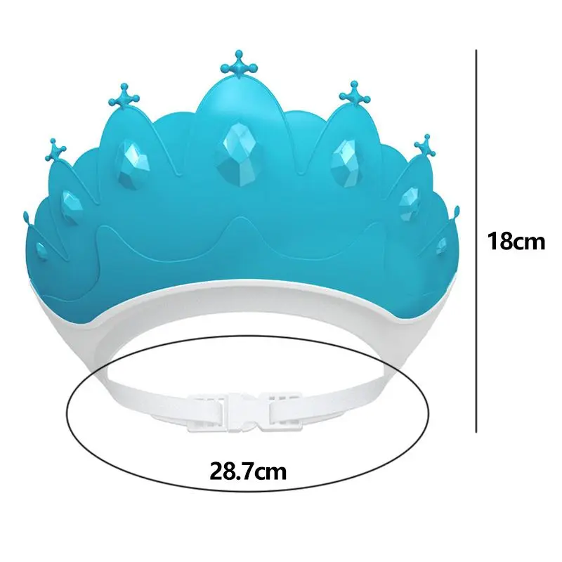 Mũ gội đầu trẻ em, có thể điều chỉnh kích thước, kiểu vương miện, thích hợp cho tiệc mừng sắp sinh em bé, thiết kế hoạt hình, chăm sóc tóc cho em bé, bảo vệ tai, không thấm nước 6