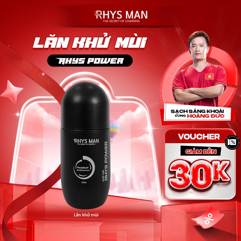  Lăn khử mùi RHYS MAN khử mùi kiểm soát mồ hôi Rhys Power 50ml 