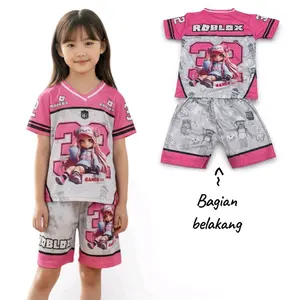 Roblox SETELAN JERSEY ANAK PEREMPUAN USIA 1-10 TH FULL PRINTING PREMIUM KARAKTER ROBLOX OUTFIT OLAHRAGA OUTDOOR