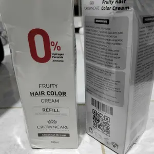 [Halal Approved]CrownCare Bundle Hair Coloring Cream Full Size + Refill Penghitam Rambut Uban Fruit-scented Krim Pewarna Rambut Wangi Membantu menghitamkan uban, menghitamkan rambut Dengan Sisir Cat Dye Ammonia free