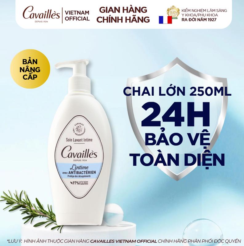 [TGMBS] Dung Dịch Vệ Sinh Phụ Nữ CAVAILLÈS Anti-bacterien 250ML - Siêu Dưỡng Cấp Ẩm, Sạch Tiết Dịch, Mùi Hôi