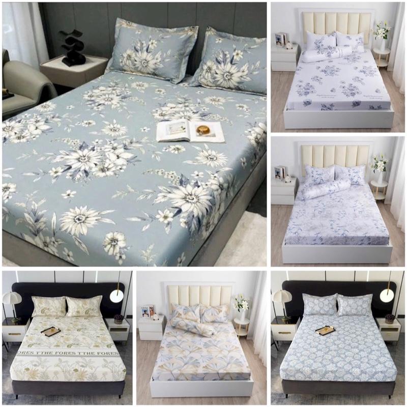 BỘ GA GỐI LỤA THÁI 3 MÓN chất liệu mềm mại thoáng mát dễ giặt dễ dùng dễ thay nhiều mẫu để lựa chọn chống giường ngủ mùa hè trải lạnh thun cao cấp chăn