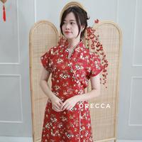 Gambar Lixiu Midi Dress Wanita Cheongsam Imlek CNY Orecca - Dusty Pink dari Orecca.id Kota Administrasi Jakarta Barat 4 Tokopedia