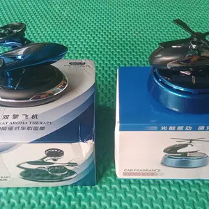 Aromaterapi Parfum Mobil Helikopter Tenaga Surya, Diffuser Wewangian Mobil Mewah, Penyegar Udara Solar untuk Dashboard Mobil, Desain Unik, Menghilangkan Bau dan Menciptakan Suasana Romantis dalam Mobil