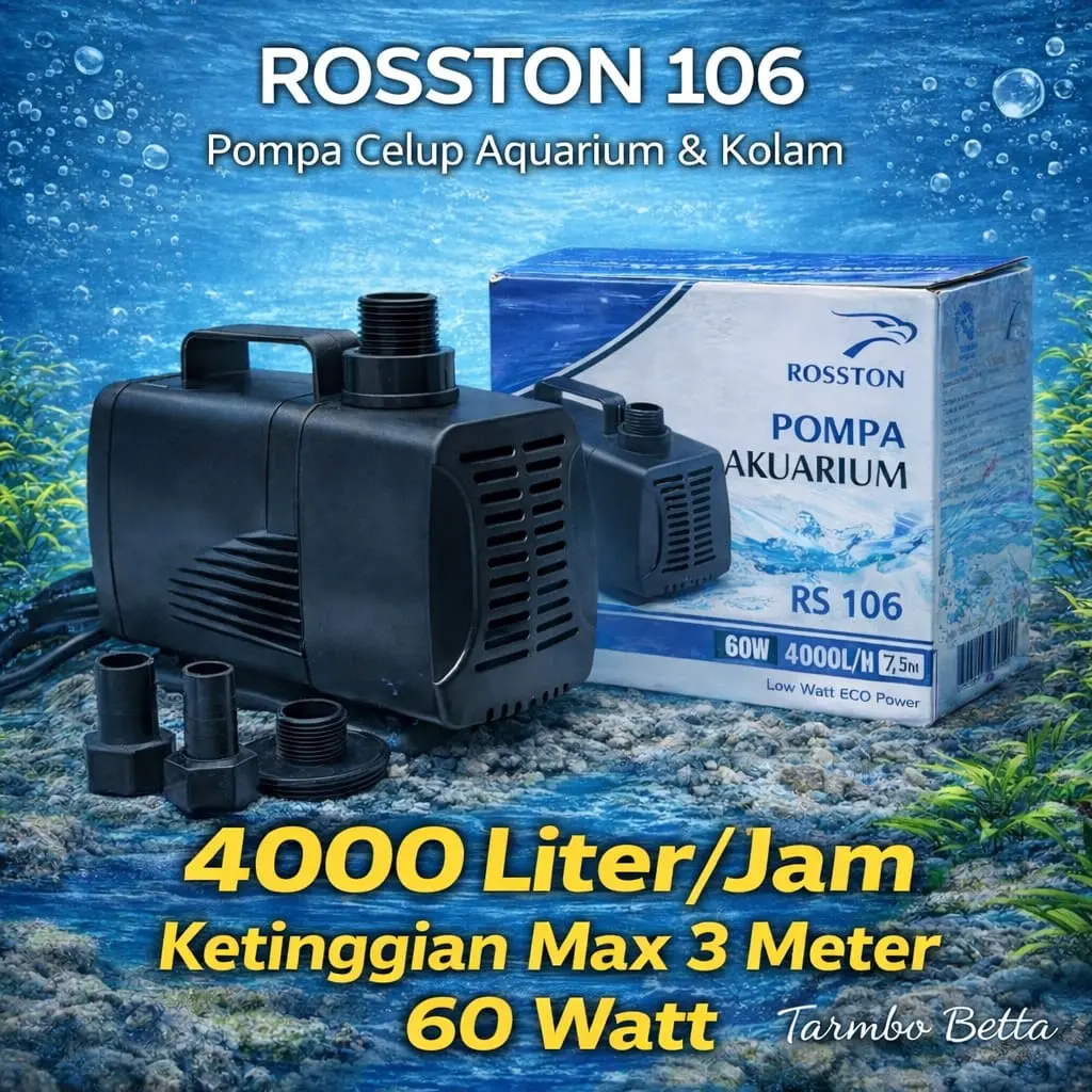 ROSSTON RS 106 - Mesin Pompa Air Celup Kolam Ikan Filter Aquarium Aquascape RS106