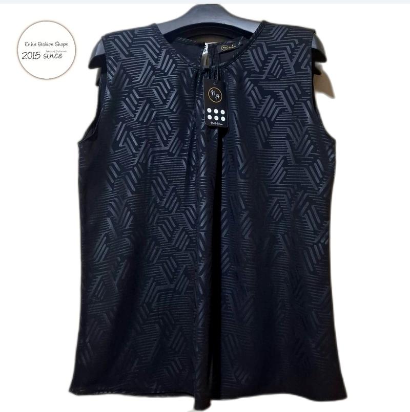 Product Introduction of NH Top Inner Sleveless  Cantik Jumbo Tanpa Lengan  Atasan Wanita  Nyaman Hitam Motif Dalaman Tebal  Katun Lembut  Tank Panjang Rompi Fit Garis inner  vest Kotak Melar 8