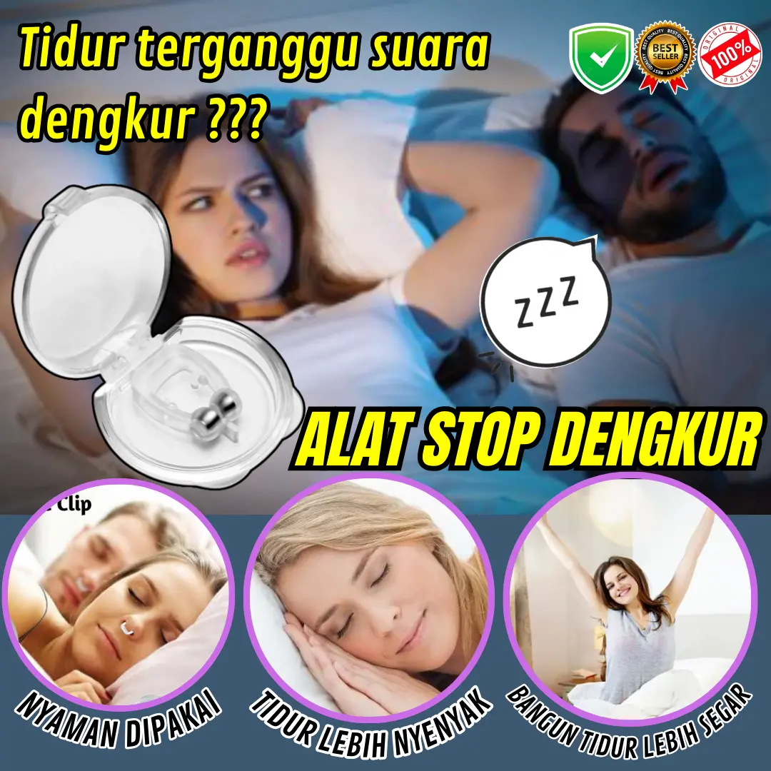 Alat Penghilang Dengkur / Anti Suara Ngorok / Snore Stopper Nose Clip Magnetic