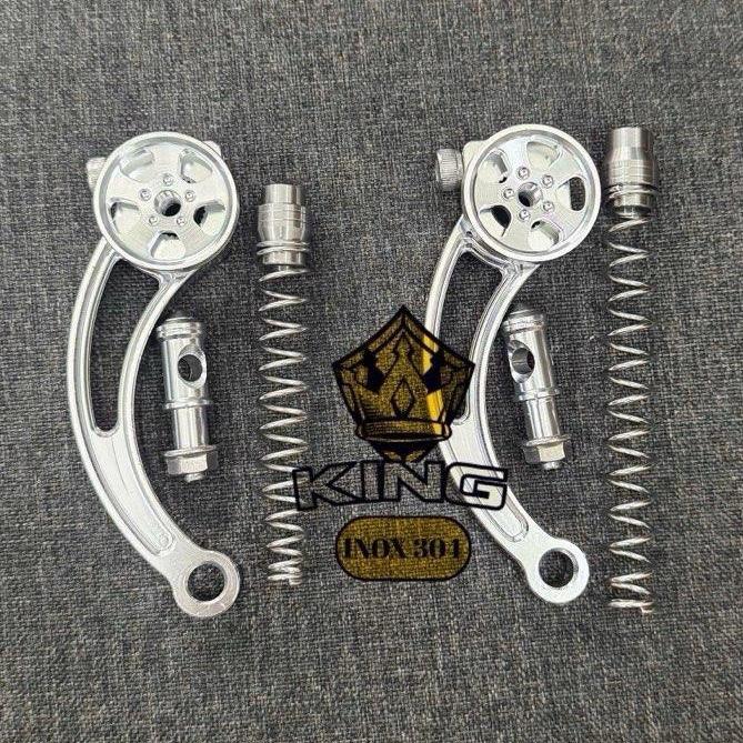 Càng thắng nhôm CNC nguyên khối kèm lò xo inox gắn được cho các dòng xe Wave Dream phụ kiện phụ tùng
