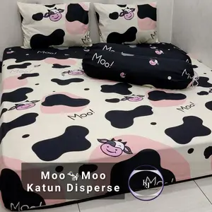 Promo Sprei set Moo Sapi & Doraemon Japan -Lengkap dengan Sarung Bantal dan Guling Ready Stock Siap kirim.