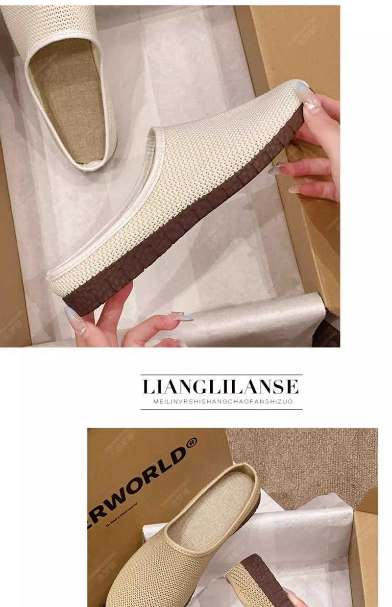 Product Introduction of 2025 New Summer Women's Closed - Toe Half Slippers. These mesh - ventilated, versatile and wearable - outdoors sandals feature an ethnic style, inspired by traditional Laobeiing cloth shoes. 13