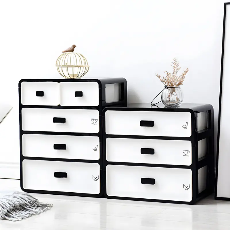 Greenland Lemari Storage Penyimpanan Serbaguna Pakaian Dalam Kaos Kaki Buku Mainan Kosmetik Storage Box Laci Susun Storage Cabinet Plastik HLB401 5