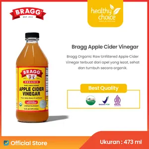 Bragg Organic Raw Unfiltered Apple Cider Vinegar 473 ml Cuka Apel Botol