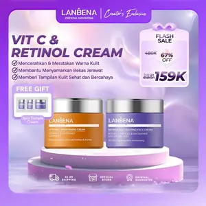 [LIVE] [CREATOR] [NEW] LANBENA Double Cream Retinol & Vitamin C | Anti Aging - Repair Skin Barrier - Brighten - Moisturize - Reduce Wrinkles | With Ceramides + Peptides