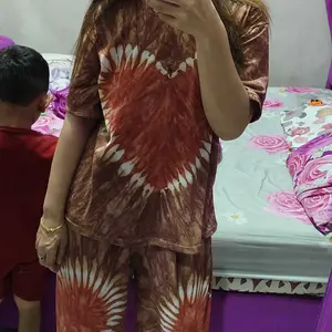 Homewear-Oneset Unisex celana Kulot panjang setelan wanita panjang non busui MOTIF TIEDYE TRENDING Setelan Wanita Dewasa Kulot