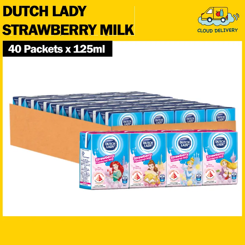 Dutch Lady UHT Milk Carton -  Strawberry (40 x 125ml)