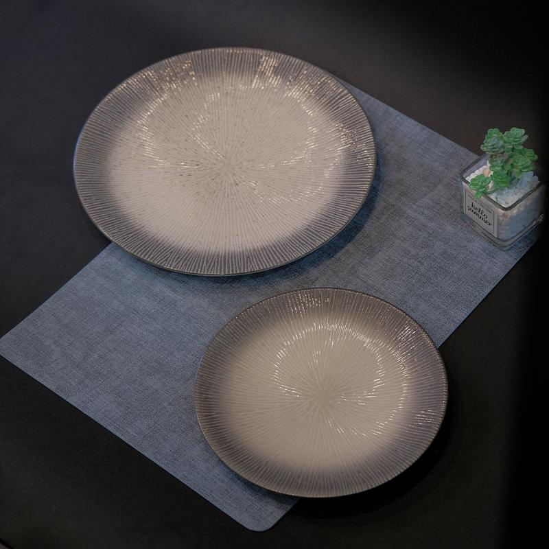Piring Keramik Saji Aesthetic / Dinner Plate Atelier Grey 1