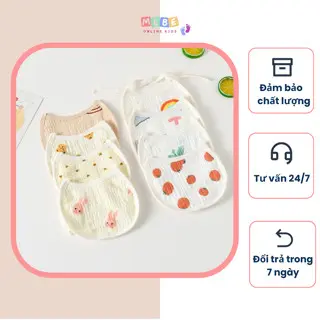 Yếm tròn xô Muslin 2 mặt buộc dây - MeBe