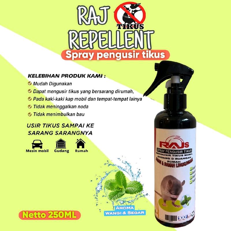 Rajs Spray pengusir tikus ramah lingkungan rajs pengusir tikus atasi tikus di semua ruangan netto 250ml 2
