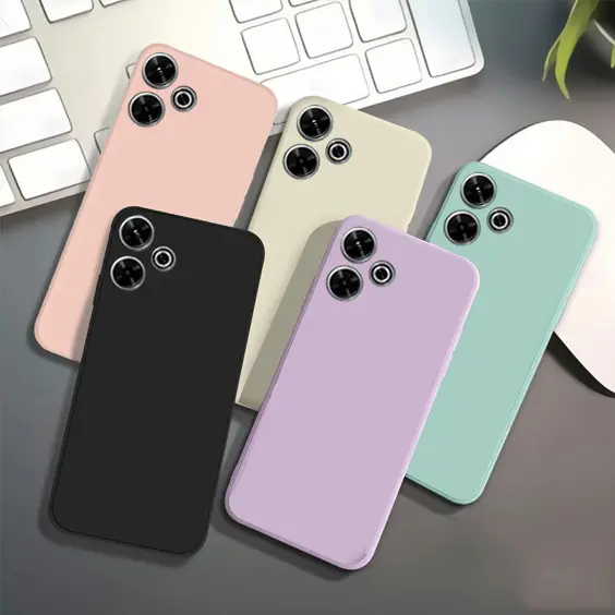 Softcase Macaron Polos Camera Protect For R*DMI 13 - P*CO M6 Silikon - Pelindung Handphone