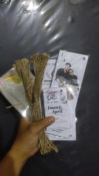 Product Review of (50 pcs) UNDANGAN PERNIKAHAN HANGTAG RUSTIC TALI Kertas Plastik Cards Cards Foto from M**_ 1