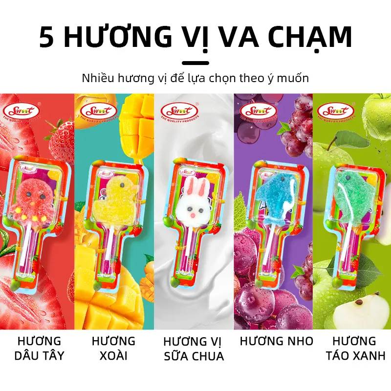 SWOOT-Kẹo mềm Cartoon 30 viên kẹo mút đồ ăn nhẹ cho trẻ em 330g 3