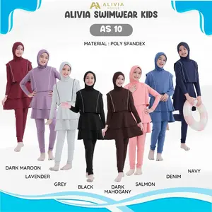 Alivia House - Alivia Swimwear Anak Remaja AS10 - Baju Renang Anak Remaja Perempuan Muslimah AS10