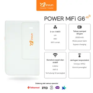 [COD] XINXUN Power MiFi 4G G6 ｜Koneksi cepat dan stabil｜Jaringan terproteksi ｜3-in-1 WIFI｜Tahan sampai 30 jam