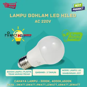 BULB LED / LAMPU LED BOHLAM HILED A3 3W, 5W, 9W, 13W, 18W, 25W AC220V