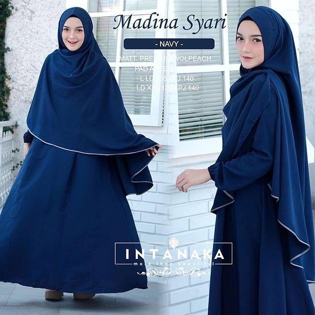 COD!! Gamis Madina Syari Set Jilbab Jumbo 3XL 4XL Gamis Wanita Terbaru 2024 Mewah Lebaran  / Gamis Syari Simple Elegan / Gamis Dewasa  Syari Set Khimar / Gamis Ibu Ibu Model Sekarang / Gamis Seragam Wanita Pengajian Pernikahan Muslim Pita Kondangan 4