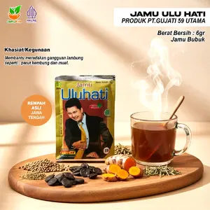 Jamu Ulu Hati-Meredakan Gangguan Lambung // Bubuk // 6 Gram // Isi 10 pcs